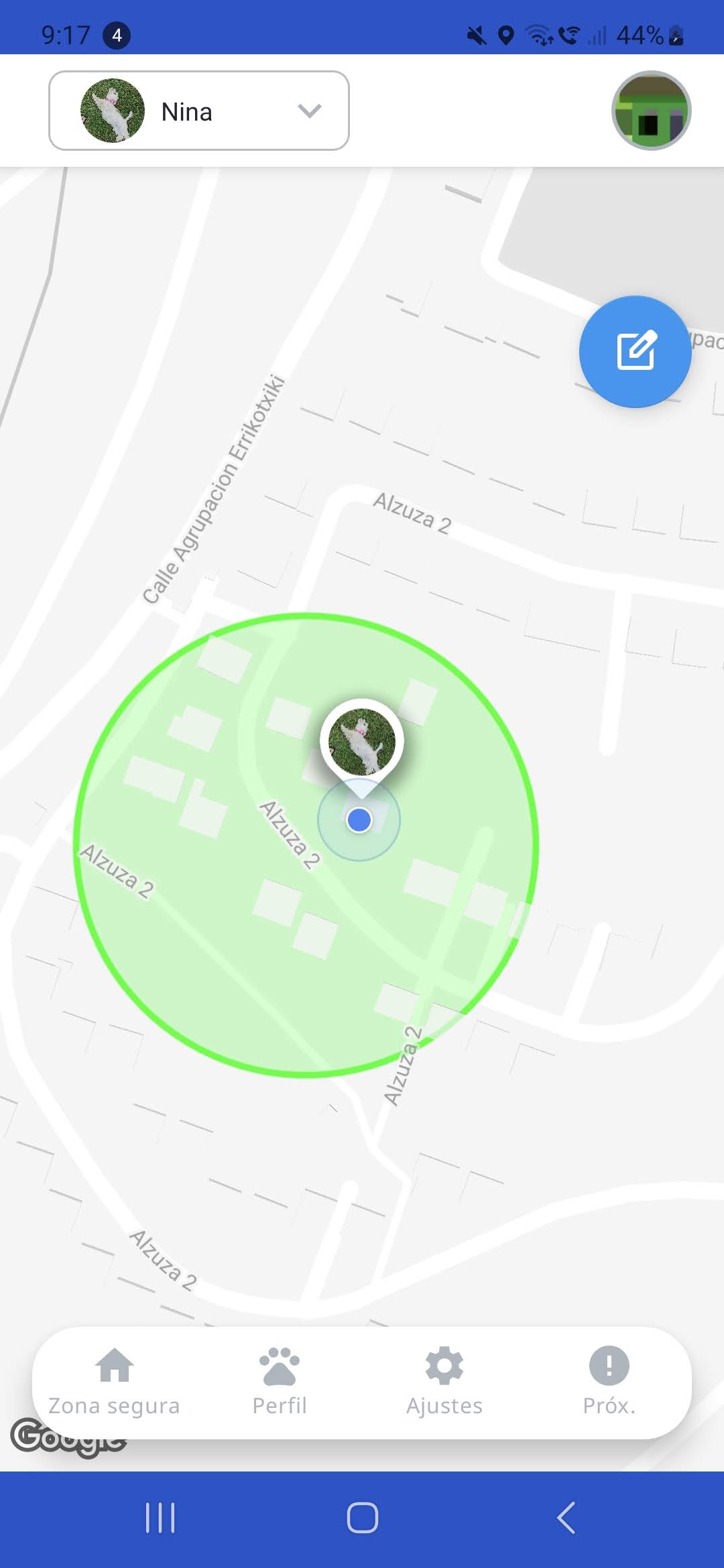 Vista del mapa principal